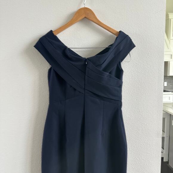 Lauren Ralph Lauren Crepe Off-the-Shoulder Cocktail Dress Size 4 New - Picture 3 of 8